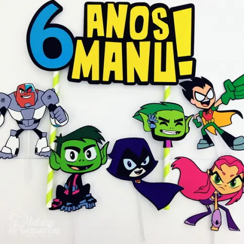Topo de Bolo Jovens Titãs