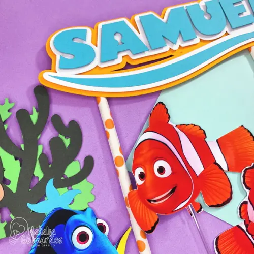 Topo de Bolo Procurando Nemo