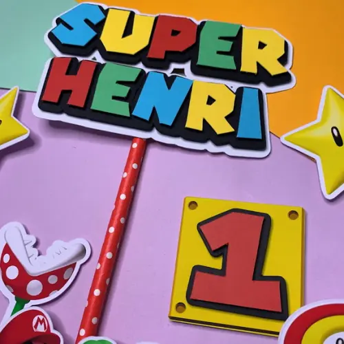 Topo de Bolo Super Mario