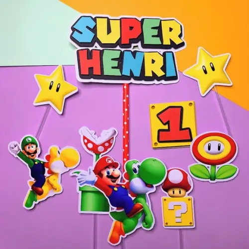 Topo de Bolo Super Mario