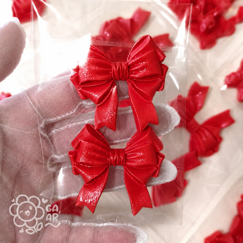 Aplique Laço Princesa Grande em Biscuit para Laços, Tiaras, Lem