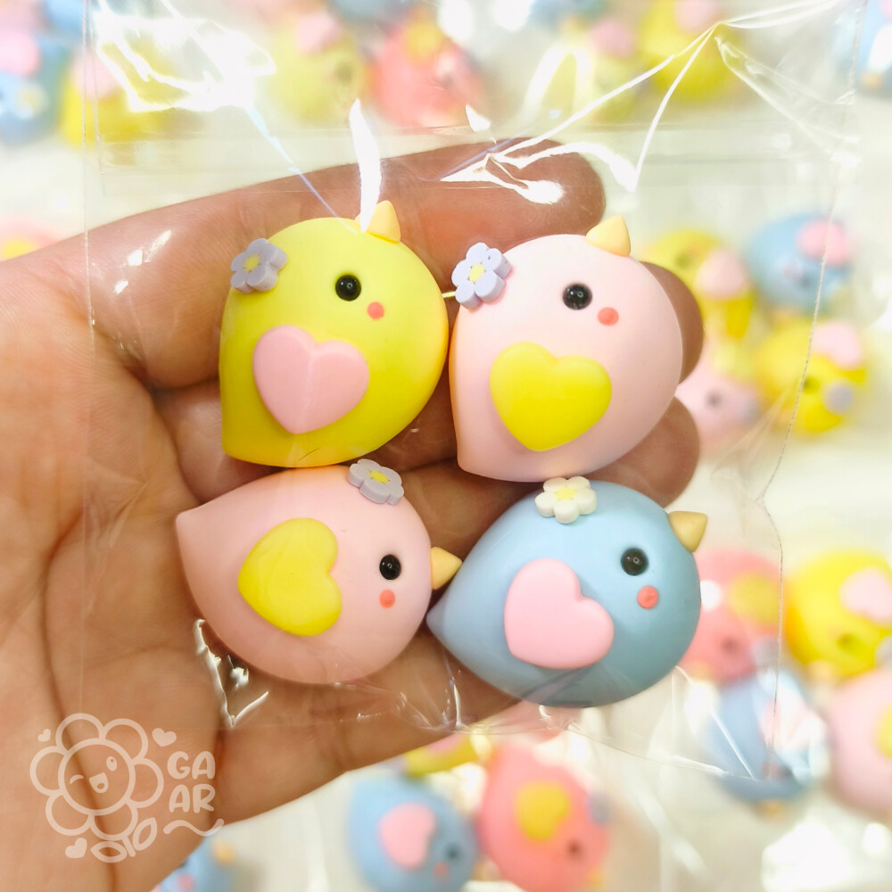 Aplique Passarinho Cute em Biscuit para Laços, Tiaras, Lembranci