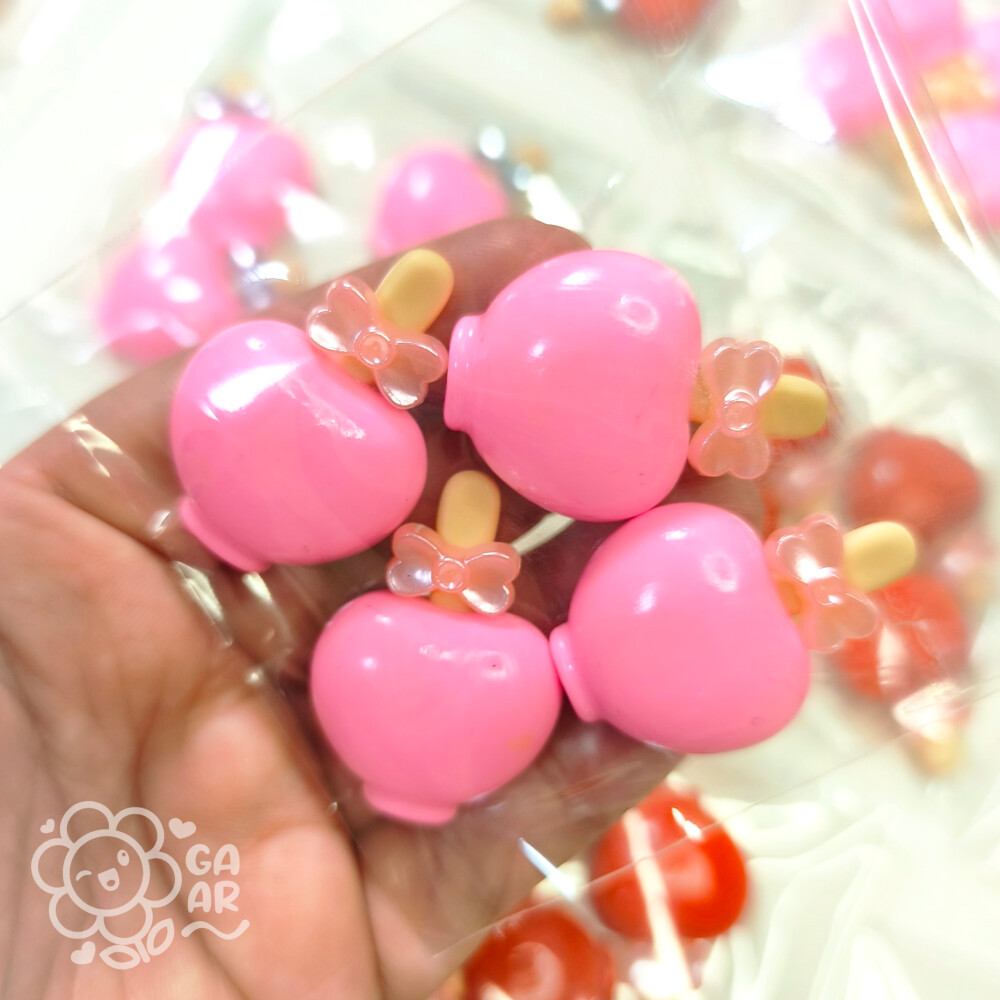Aplique Maçã do Amor em Biscuit para Laços, Tiaras, Lembrancin