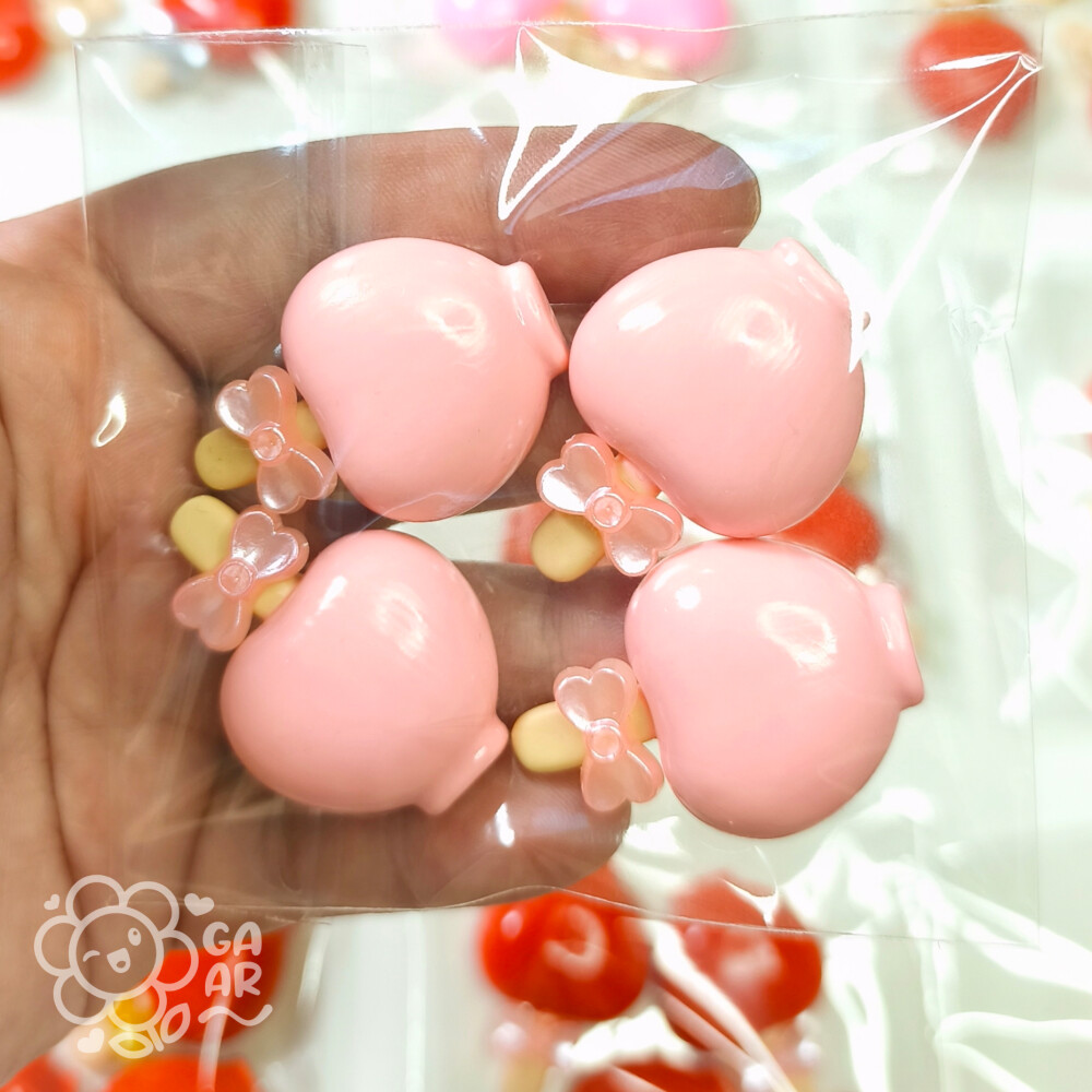 Aplique Maçã do Amor em Biscuit para Laços, Tiaras, Lembrancin