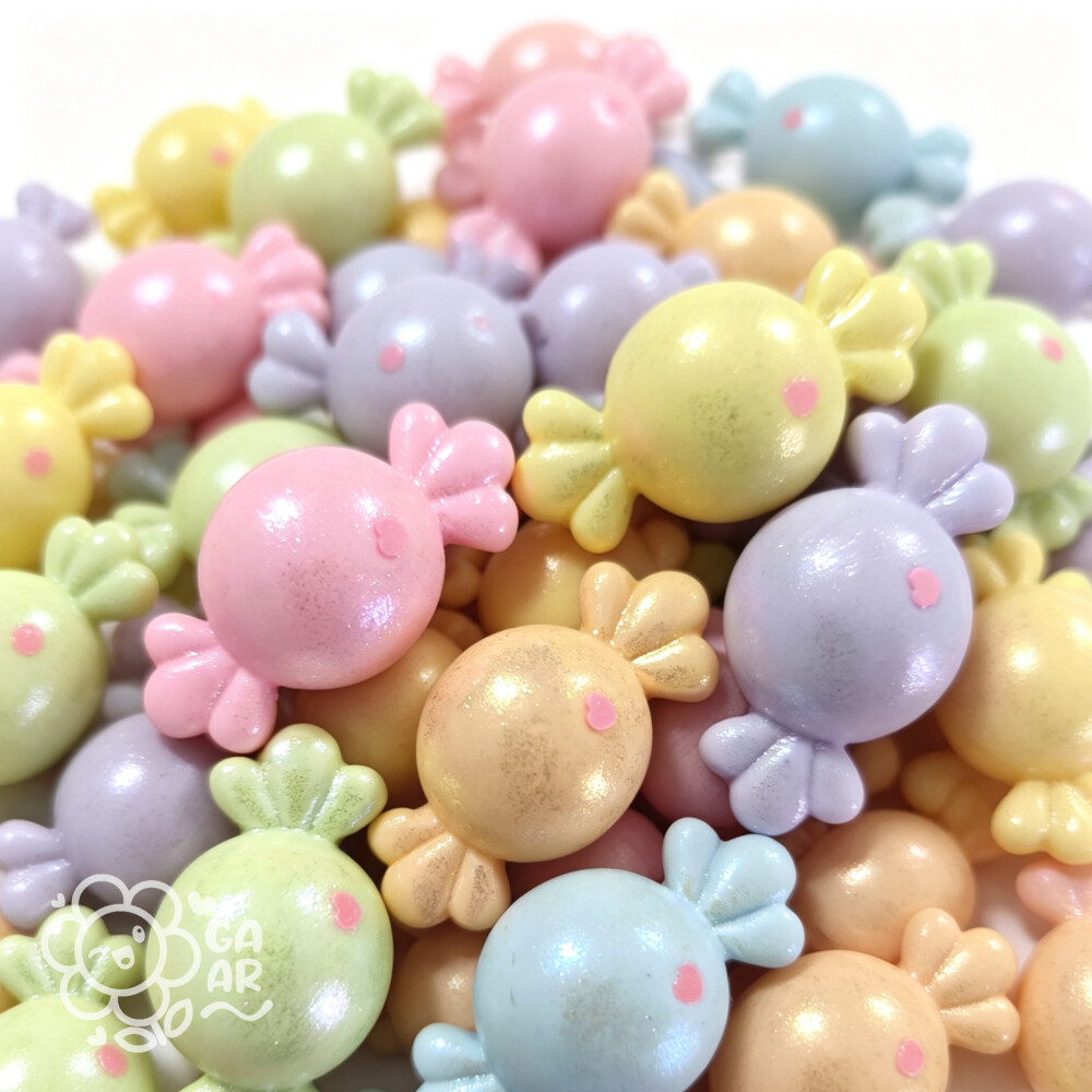 Aplique Bala Redonda em Biscuit para Laços, Tiaras, Lembrancinha