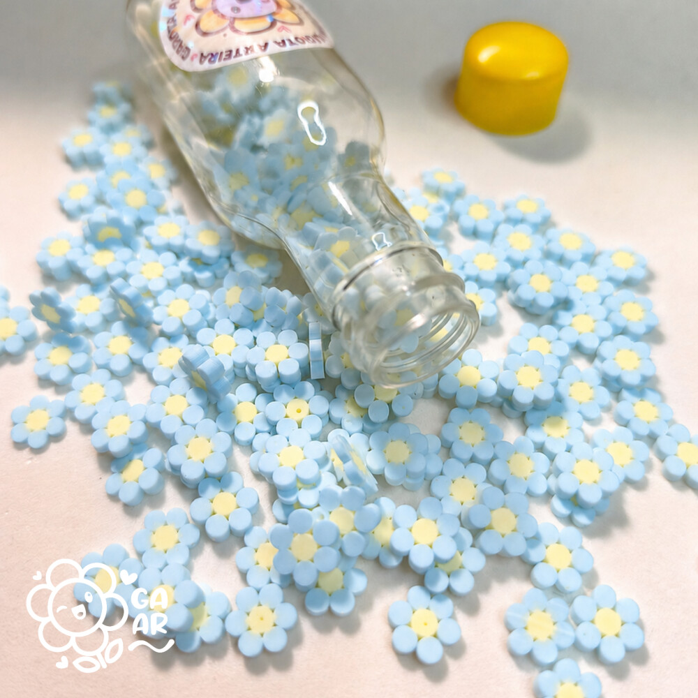Confeito Fake Mini Florzinhas em Biscuit para Laços e Artesanato
