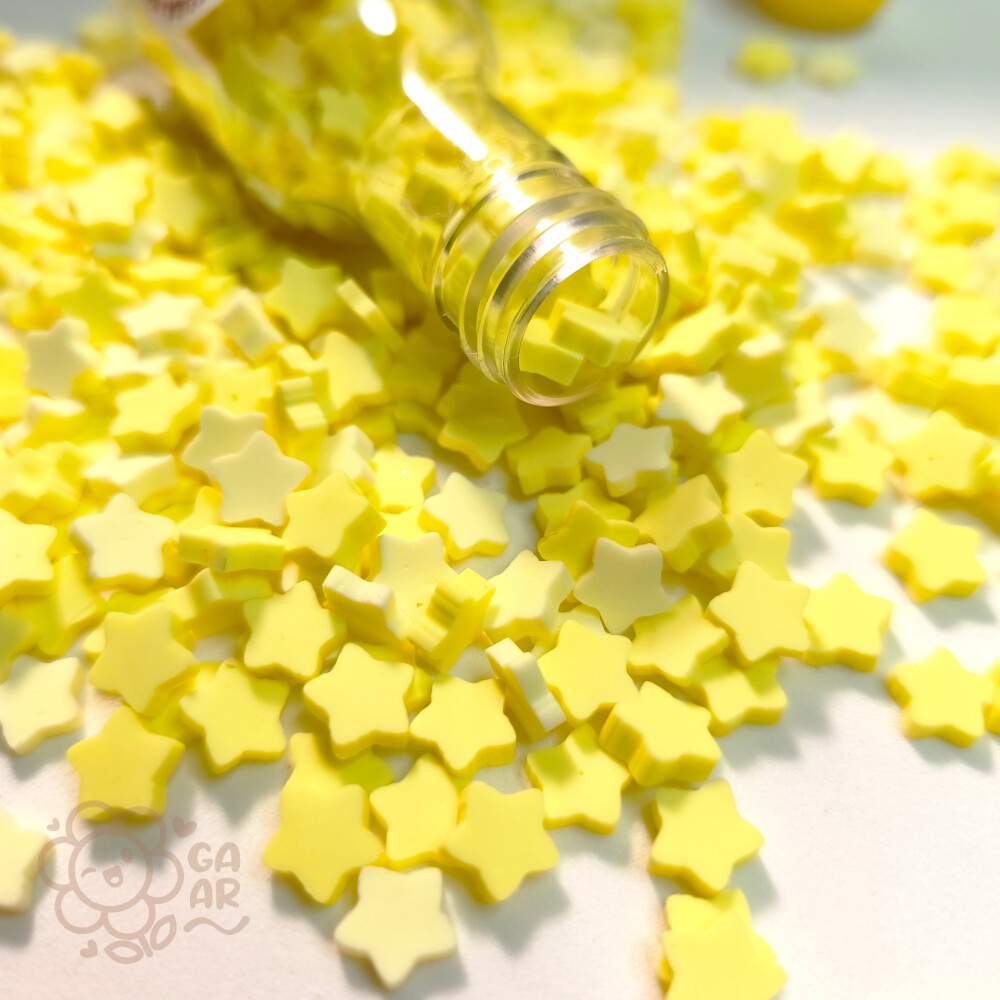Confeito Fake Mini Estrelas em Biscuit para Laços e Artesanato -