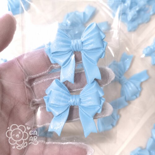 Aplique Laço Princesa Grande em Biscuit para Laços, Tiaras, Lem