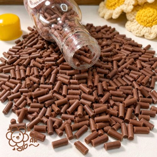 Granulado Chocolate Fake Tradicional em Biscuit para Laços e Artesanato - Garrafinha 40g