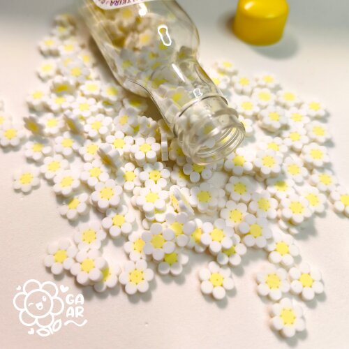 Confeito Fake Mini Florzinhas em Biscuit para Laços e Artesanato