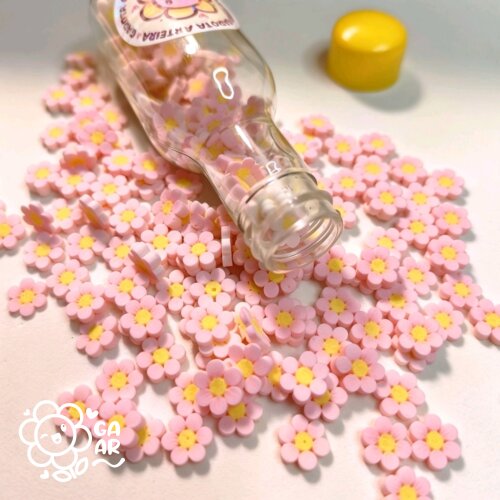 Confeito Fake Mini Florzinhas em Biscuit para Laços e Artesanato