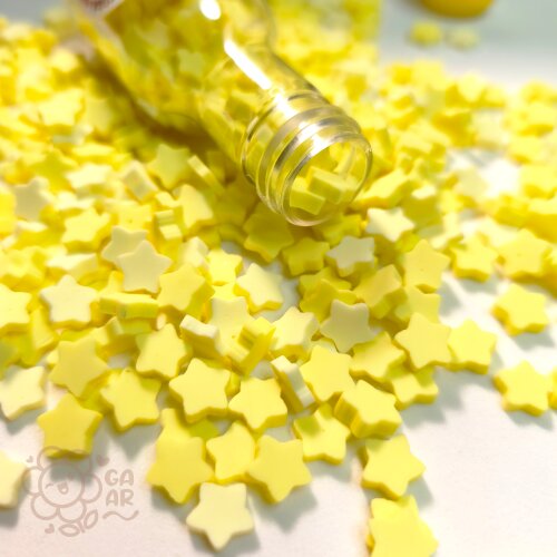 Confeito Fake Mini Estrelas em Biscuit para Laços e Artesanato -