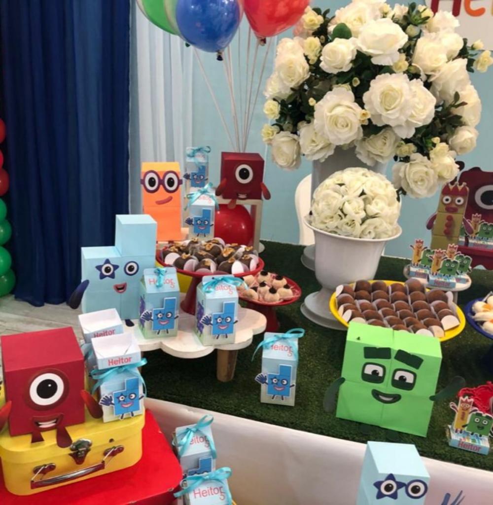 Kit personagens Numberblocks 1 ao 5 de papel