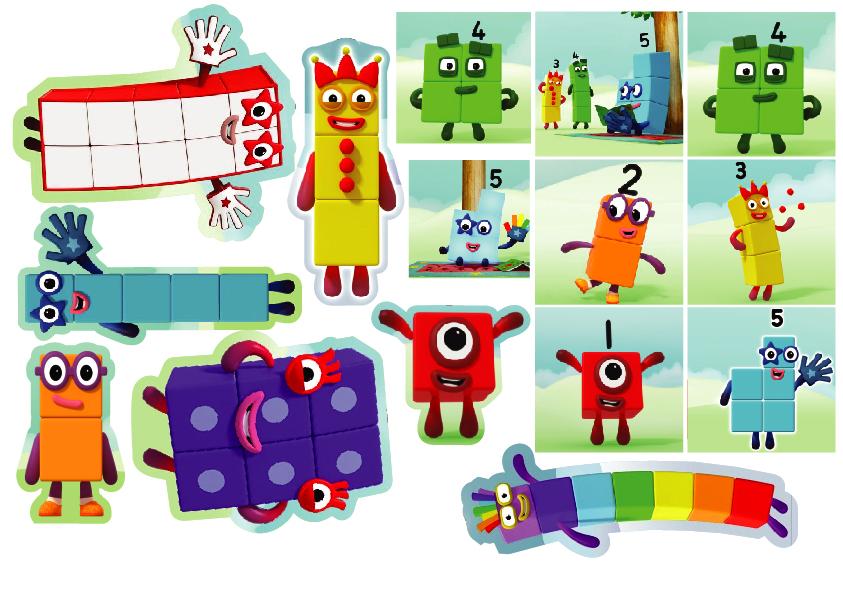 Adesivos Sortidos Dos Numberblocks