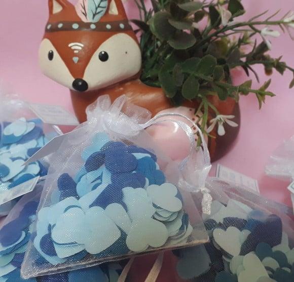 Chuva de amor no saquinho de organza