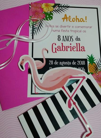 Convite de aniversário tropical