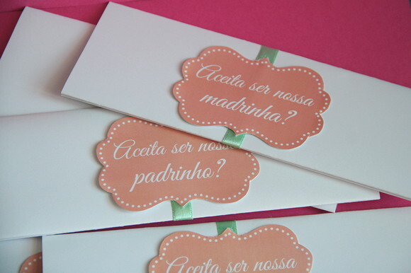 Convite para os padrinhos de casamento