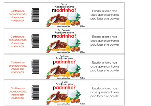 Rótulo Para Nutella 350 G