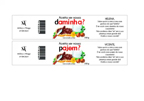 Rótulo Para Nutella 350 G