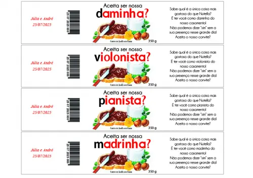 Rótulo Para Nutella 350 G