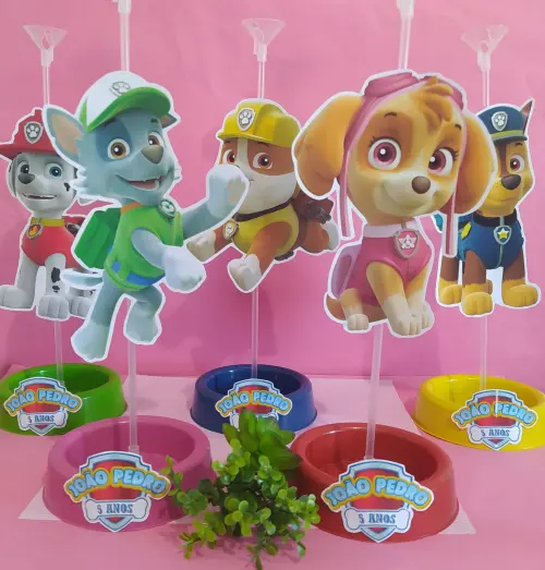 Centros de Mesa Patrulha Canina