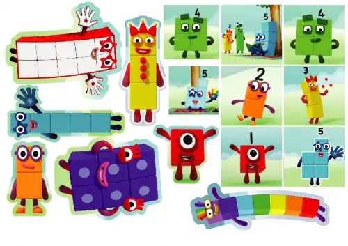 Adesivos Sortidos Dos Numberblocks