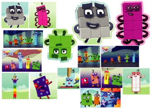 Adesivos Sortidos Dos Numberblocks