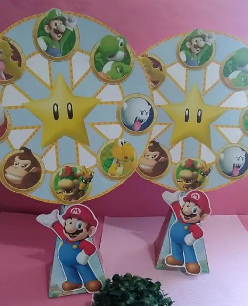 Centros de Mesa de Roda Gigante Mario Bros