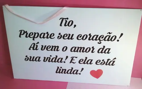 Plaquinhas Para Daminha Ou Pajem