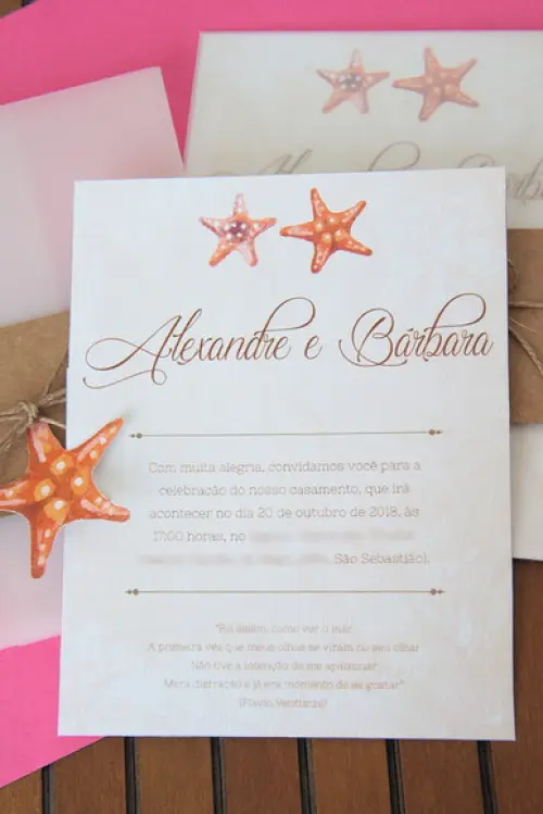Convite estrela-do-mar