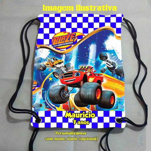 Mochilinha mochila sacochila Blaze And The Monster Machines 18x28