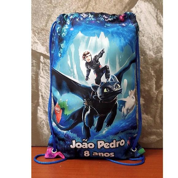 Sacochila sacolinha mochila mochilinha Como Treinar o Seu Dragão