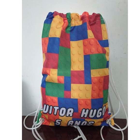 Mochila Mochilinha sacochila sacolinha Personalizada Lego 25x35cm
