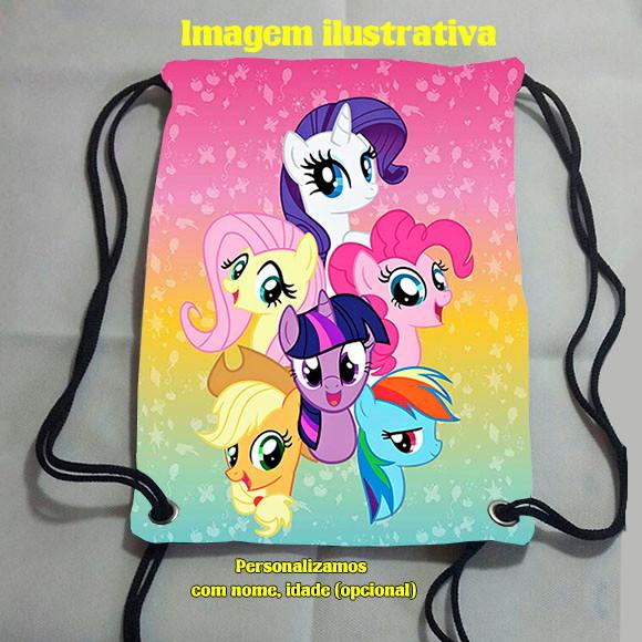 Mochilinha mochila sacolinha sacochila My Little Pony 18x28cm (pe