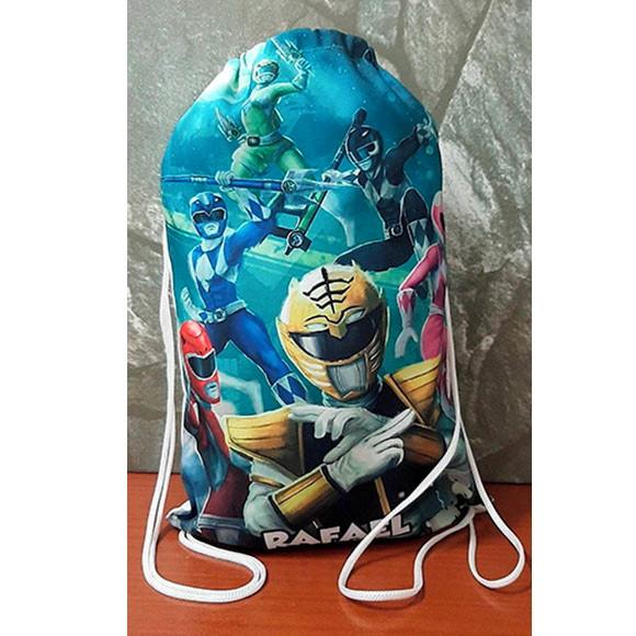 Mochilinha Sacolinha Sacochila Mochila  Power Ranger 18x28cm