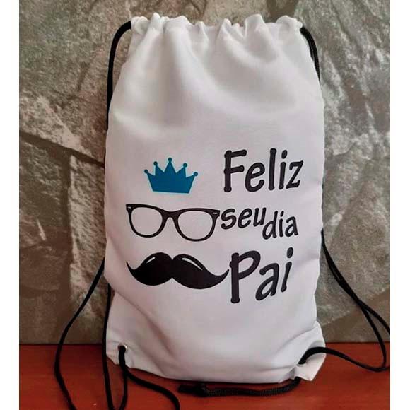 Mochilinha Mochila Sacochila Sacolinha Dia dos Pais 27x38cm