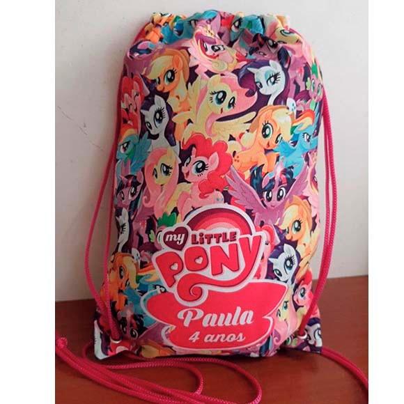 Sacolinha Mochilinha Sacochila Mochila  My Little Pony 18x28cm (p