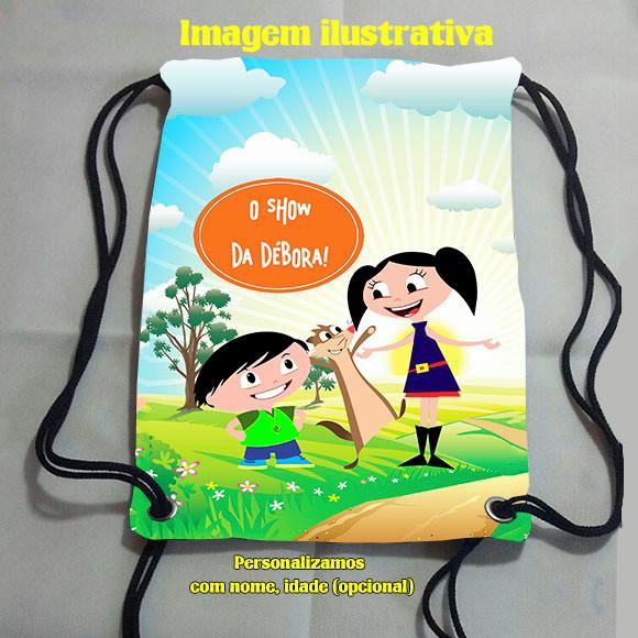 Sacochila Mochila Mochilinha Sacolinha O Show da Luna 18x28cm