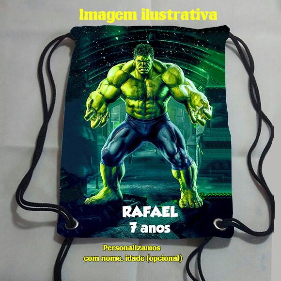 Mochilinha Sacochila Mochila Sacolinha Hulk 18x28cm (pequeno)