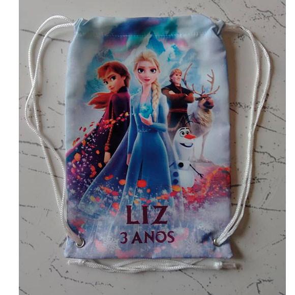 Sacochila Mochilinha Mochila Sacolinha Frozen 18x28cm