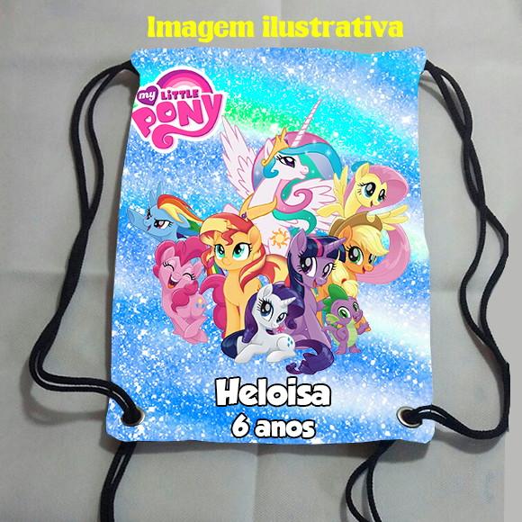 Mochilinha Sacolinha Mochila sacochila My Little Pony 18x28cm (pe