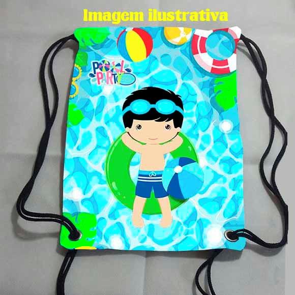 Mochilinha Sacochila Sacolinha Mochila Pool Party - Festa na Pisc