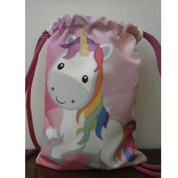 Sacochila Sacolinha Mochilinha Mochila Unicórnio 18x28cm
