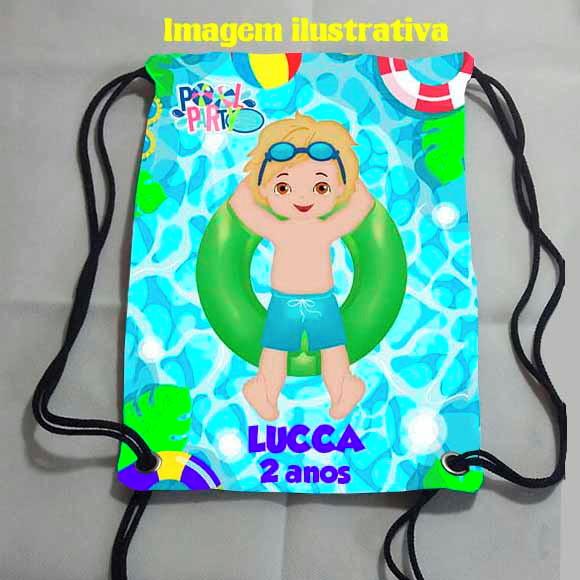 Mochilinha Mochila Sacochila Sacolinha Pool Party - Festa na Pisc