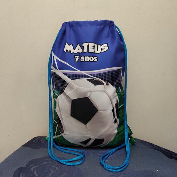 Mochila Mochilinha Sacochila sacolinha Futebol 25x35cm