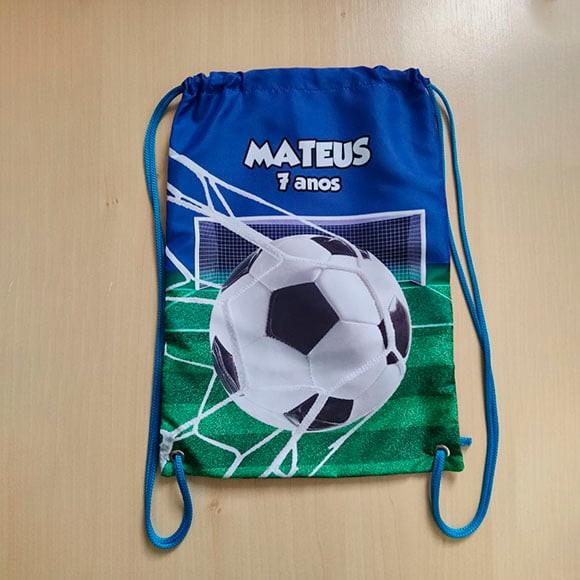 Mochila Mochilinha Sacochila sacolinha Futebol 18x28cm (pequeno)