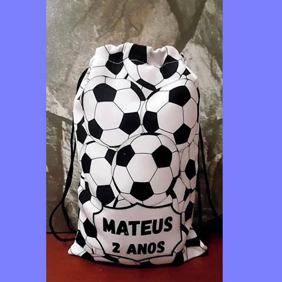 Mochila Sacochila Mochilinha sacolinha Futebol 25x35cm