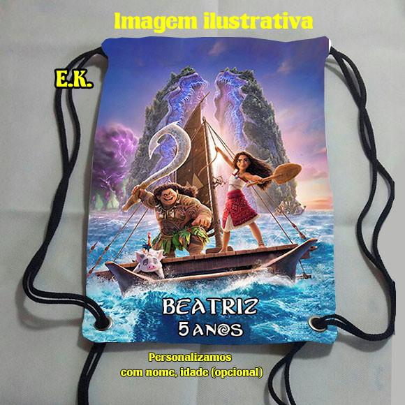 Mochila Mochilinha Sacochila Sacolinha  Moana 18x28cm