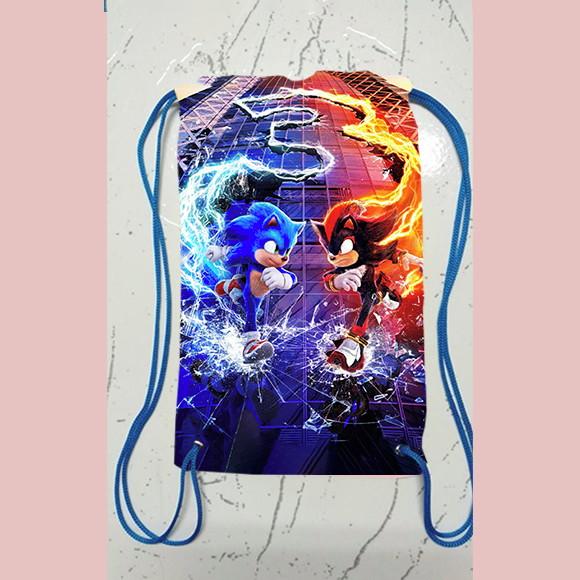Mochila Mochilinha Sacolinha Sacochila Sonic 18x28cm (pequeno)