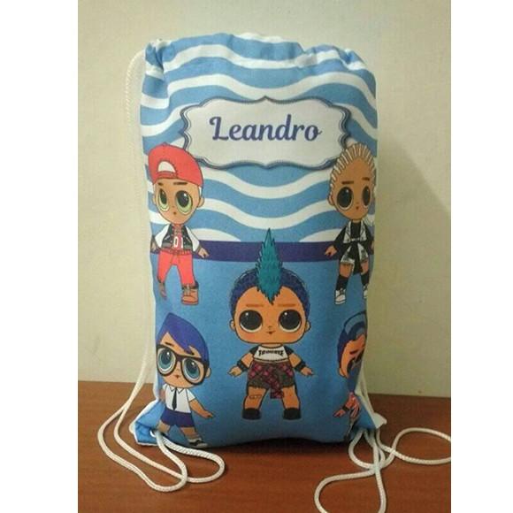 Mochilinha sacolinha sacochila mochila  Lol Surprise 18x28cm